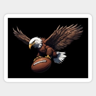 Bald Eagle playing football Magnet